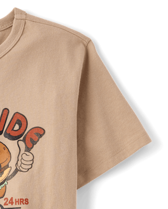 T-shirt graphique pour garçons « Burgers routiers »