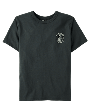 Boys Rock N' Roll Festival Front And Back Graphic Tee