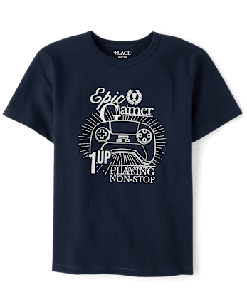 Boys Glow Epic Gamer Graphic Tee