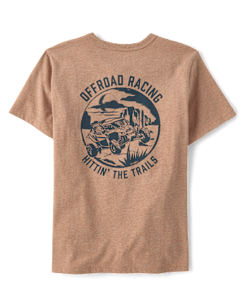Boys Offroad Racing Front And Back Graphic Tee
