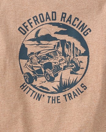 Boys Offroad Racing Front And Back Graphic Tee