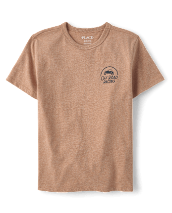 Boys Offroad Racing Front And Back Graphic Tee