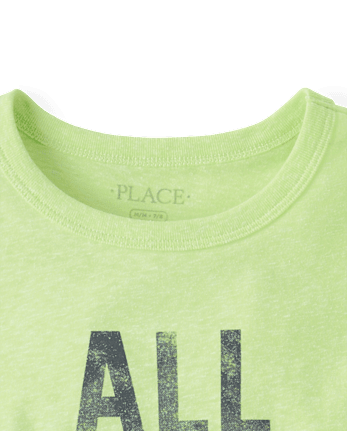 Boys Marled All About Goals Soccer Graphic Tee