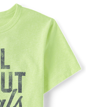 Boys Marled All About Goals Soccer Graphic Tee