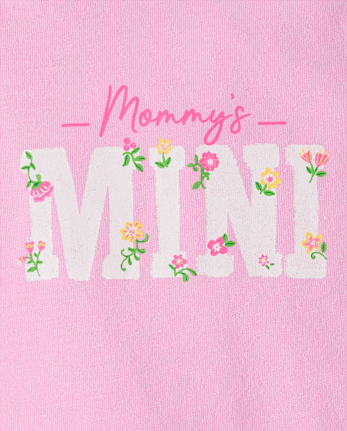 Baby Girls Mama's Mini Graphic Bodysuit