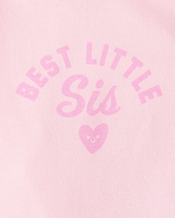 Baby Girls Best Little Sis Graphic Bodysuit