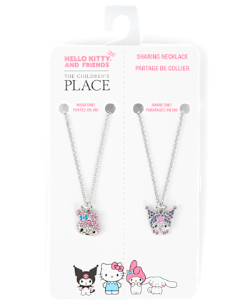 Girls Hello Kitty And Friendsâ¢ Pave Necklace 2-Pack