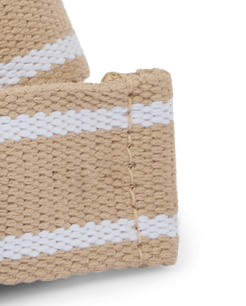 Boys Striped Webbed Belt