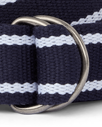 Boys Striped Webbed Belt