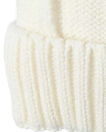 Girls Hello KittyÂ® Cable Knit Pom Pom Beanie