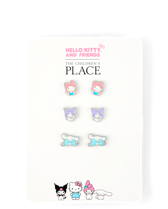 Girls Hello Kitty® And Friends Earrings 3-Pack