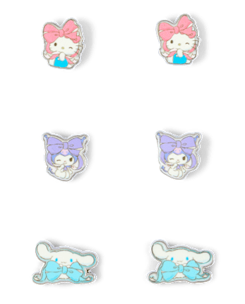 Girls Hello Kitty® And Friends Earrings 3-Pack