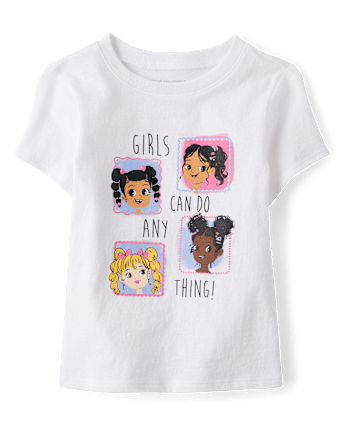 Baby And Toddler Girls Can Do Anything Graphic Tee