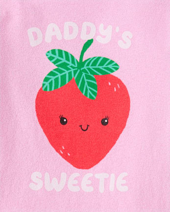 Baby And Toddler Girls Daddy's Sweetie Graphic Tee