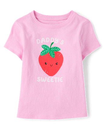 Baby And Toddler Girls Daddy's Sweetie Graphic Tee