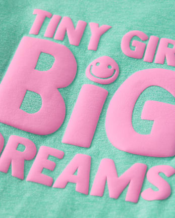 Baby And Toddler Girls Tiny Girl Big Dreams Graphic Tee