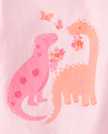 Baby And Toddler Girls Dino Graphic Tee