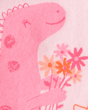 Baby And Toddler Girls Dino Graphic Tee