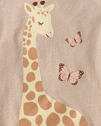 Baby And Toddler Girls Giraffe Graphic Tee