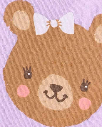 Baby And Toddler Girls Bear Graphic Tee