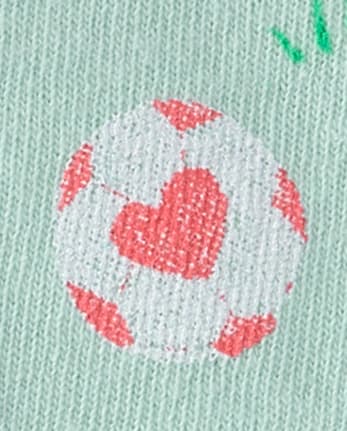 Baby And Toddler Girls Soccer Ball Graphic Tee