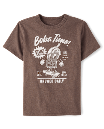 Boys Boba Time Graphic Tee