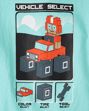 Boys Video Game Vehicle Graphic Tee
