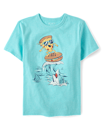 Boys Pizza Surfer Graphic Tee