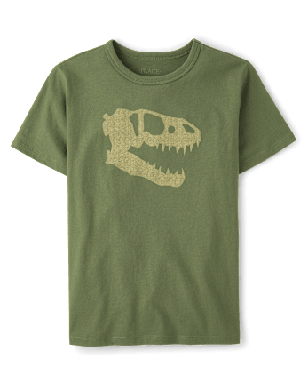 Boys Dino Skull Graphic Tee
