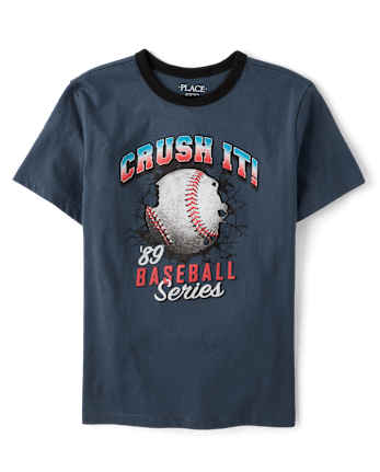Boys Baseball Graphic Ringer Tee