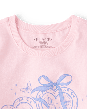 Girls Heart Locket Graphic Tee