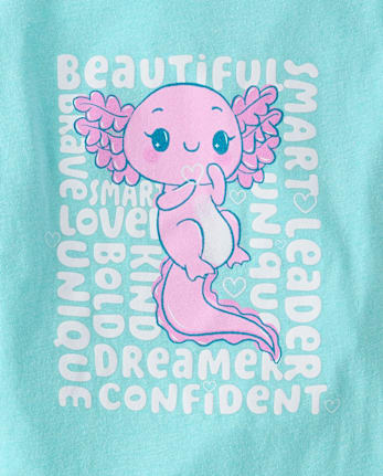 Girls Axolotl Graphic Tee