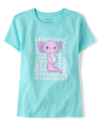 Girls Axolotl Graphic Tee