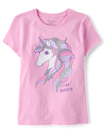 Girls Unicorn Graphic Tee