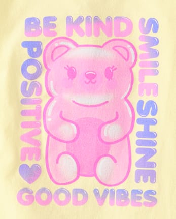 Girls Candy Bear Graphic Tee
