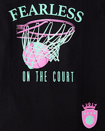 Girls Basketball Relaxed Graphic Tee
