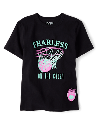 Girls Basketball Relaxed Graphic Tee