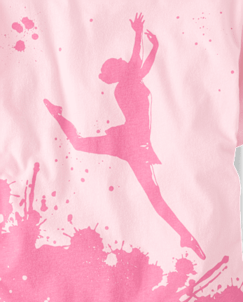 T-shirt graphique décontracté pour filles, style ballet