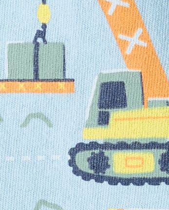 Baby And Toddler Boys Construction Vehicle Graphic Tee