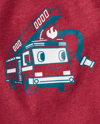Baby And Toddler Boys Firetruck Graphic Tee