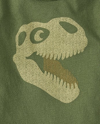 Baby And Toddler Boys Dino Skull Graphic Tee