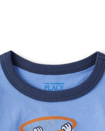 Baby And Toddler Boys BasketballGraphic Ringer Tee