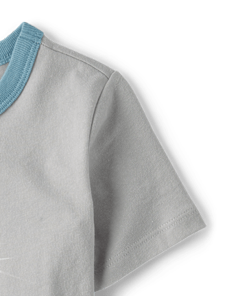 Baby And Toddler Boys Tennis Graphic Ringer Tee