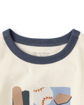 Baby And Toddler Boys Baseball  Graphic Ringer Tee