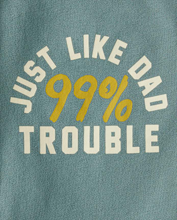 Baby And Toddler Boys Just Like Dad Graphic Raglan Tee