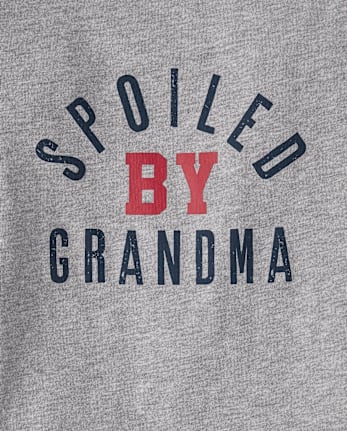 Baby And Toddler Boys Marled Spoiled By Grandma Graphic Raglan Tee