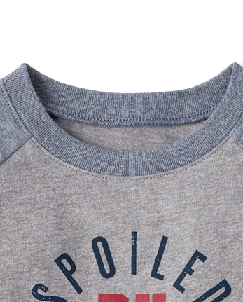 Baby And Toddler Boys Marled Spoiled By Grandma Graphic Raglan Tee