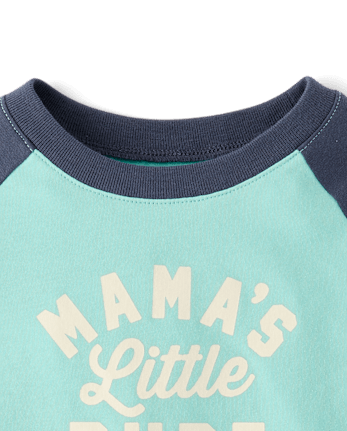 Baby And Toddler Boys Mama's Little Dude Graphic Raglan Tee