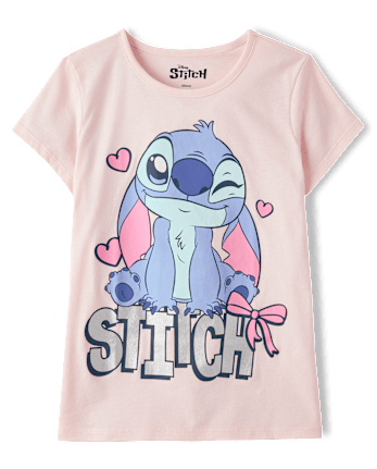 Girls Stitchâ¢ Hearts Graphic Tee