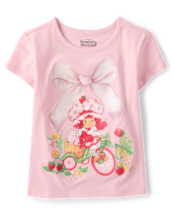 Girls Strawberry Shortcake Bicycle Graphic Tee